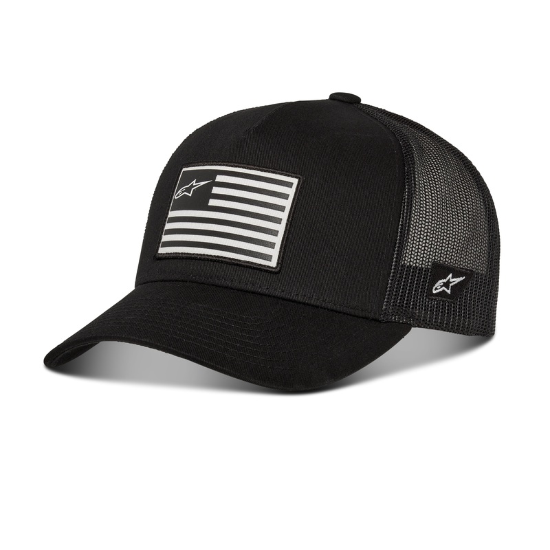 Flag Snapback Hat Black/Black O/S