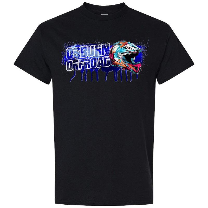 Osburn Offroad Grunge Helmet Blue Tee