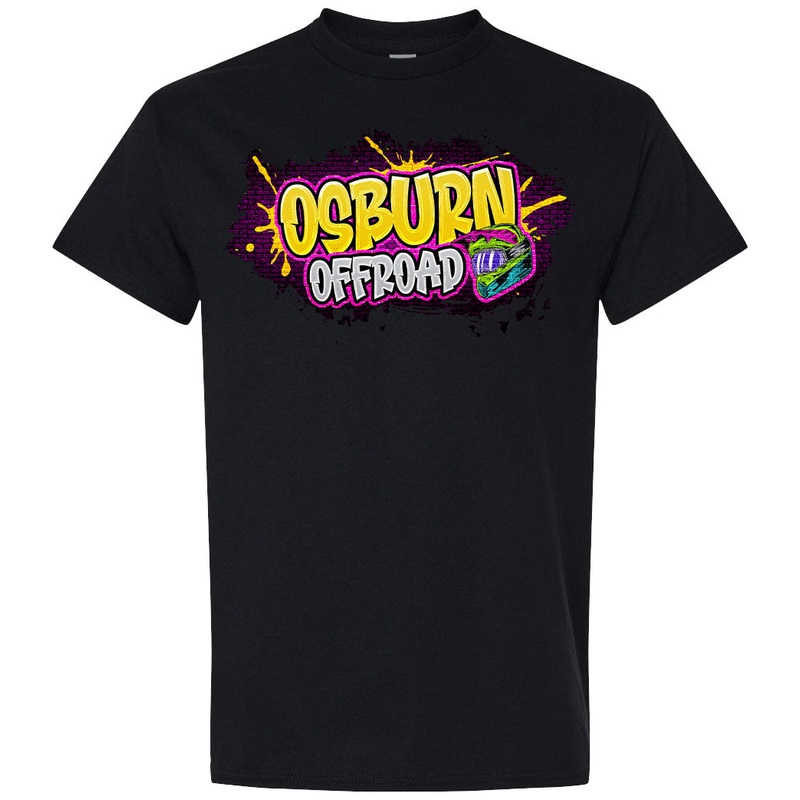 Osburn Offroad Spray Name Tee|Black|Dark Heather|Youth Small|Youth Medium|Youth Large|Small|Medium|Large|X-Large|2X-Large|3X-Large|4X-Large