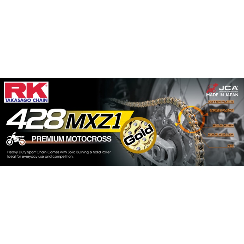 RK 428 MXZ1 – Chain – 132 Links – Gold GB428MXZ1-132