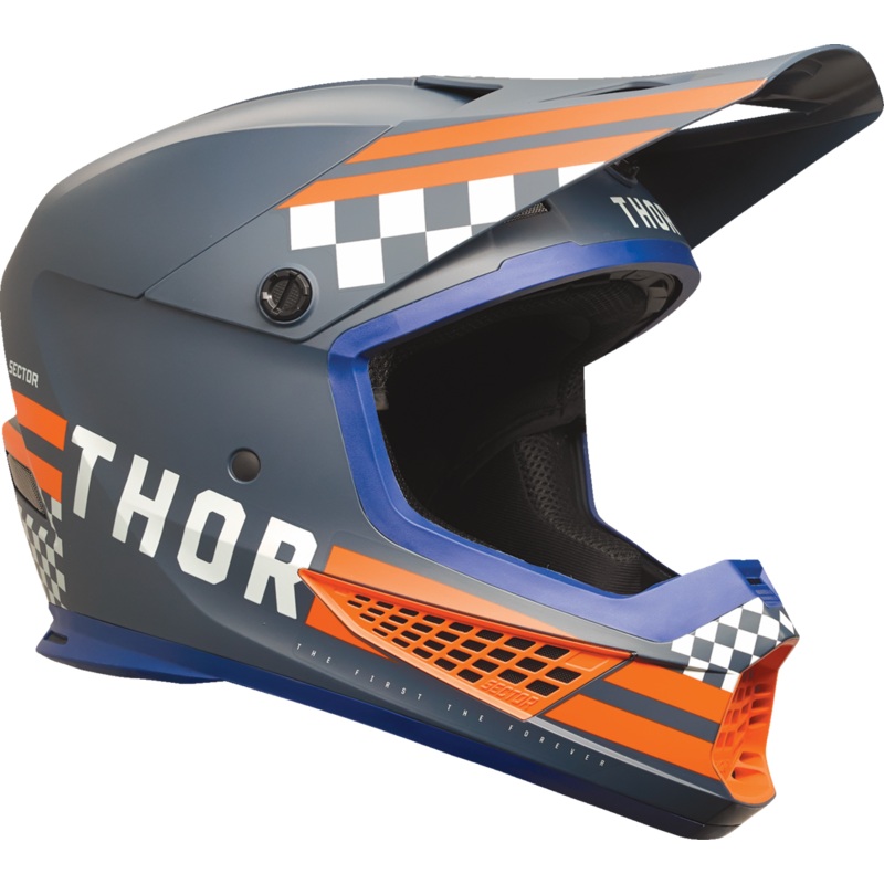 THOR Sector 2 Helmet – Combat – Midnight/Orange – Large 0110-8140