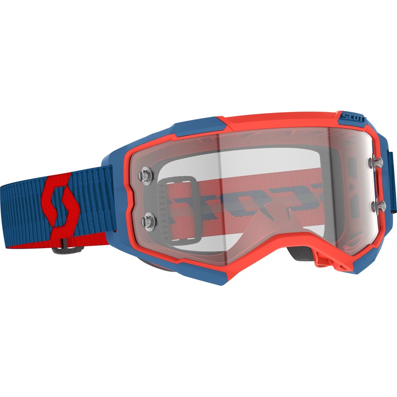 Fury Goggle Drk Blue/Neon Red Clear Works